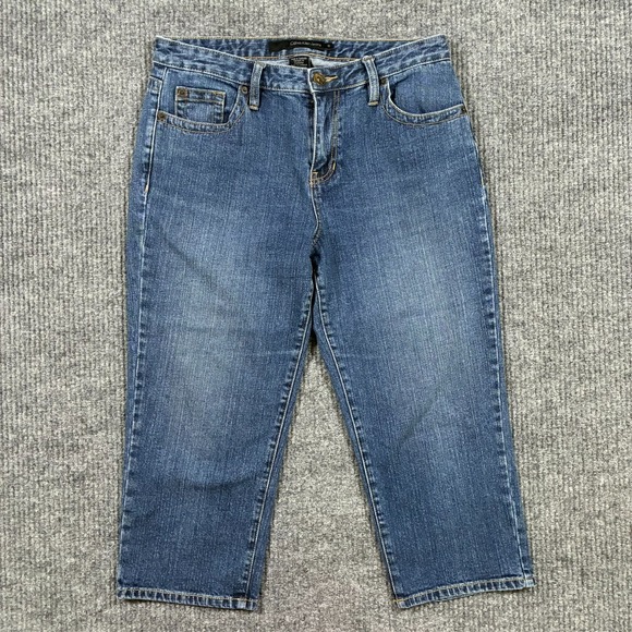 Calvin Klein Denim - Calvin Klein Jeans Womens Capri Size 10 Blue Denim Cotton Stretch Mid Rise